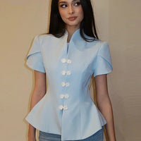 Halenka Bianca s uzlem, knoflíky a stojáčkem