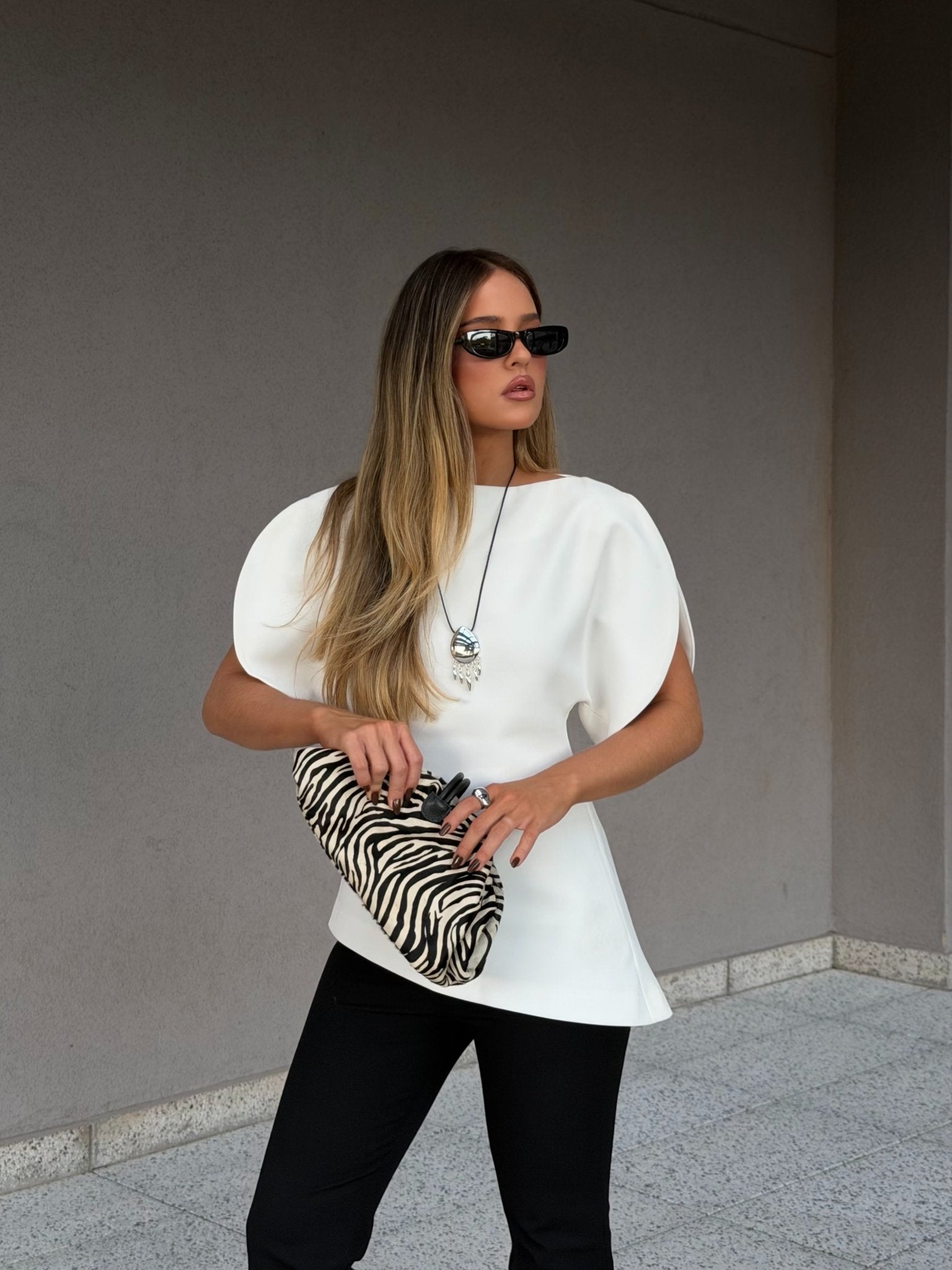SOERA Sienna Tricot Balloon Sleeve Top - Top - SOERA-585475-L-WHITE-04803 White L