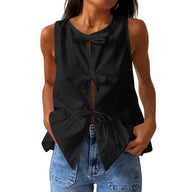 Bianca top s mašlí a peplum. Tílko