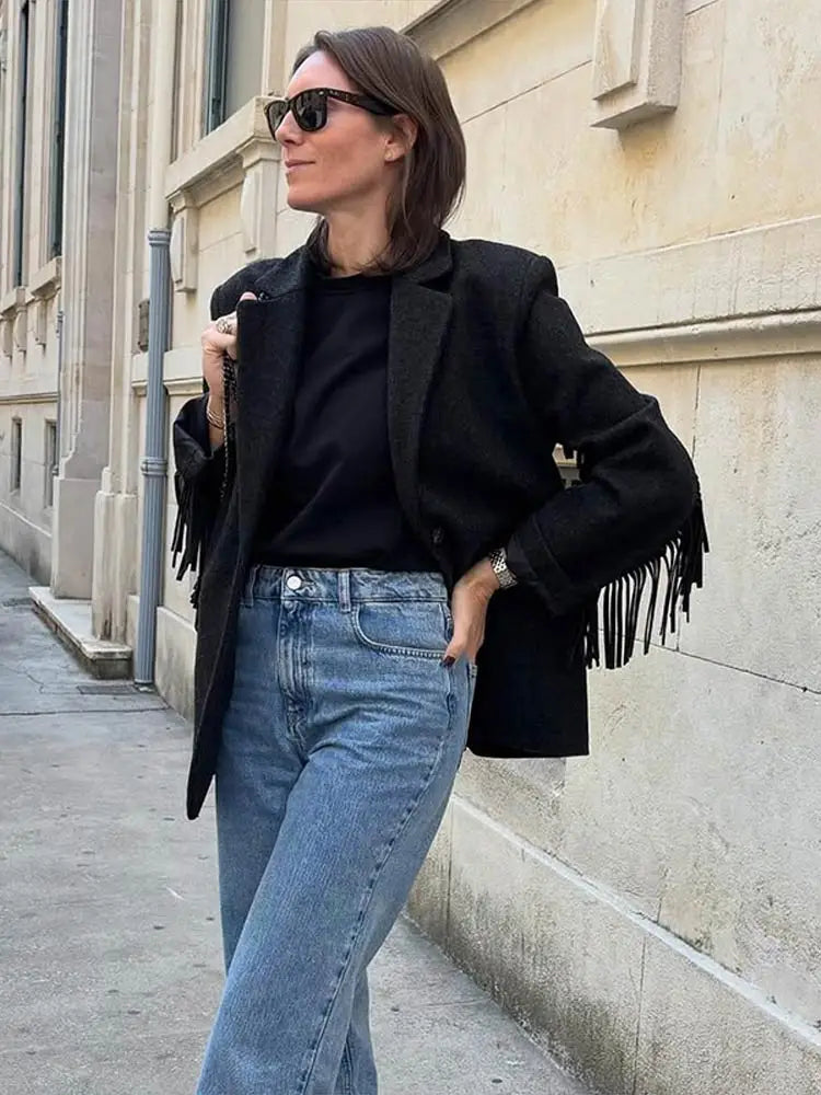 Maria bomber blazer s třásněmi